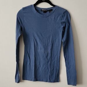 Blue Long Sleeve Blouse S
